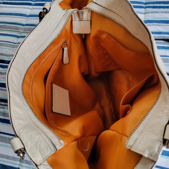 Large Cream color Coach purse - Picture 5 of 6